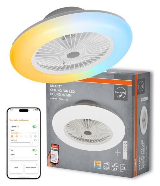 Osram - Lampada da soffitto dimmerabile a LED con ventilatore SMART+ LED/75W/230V Wi-Fi +DO