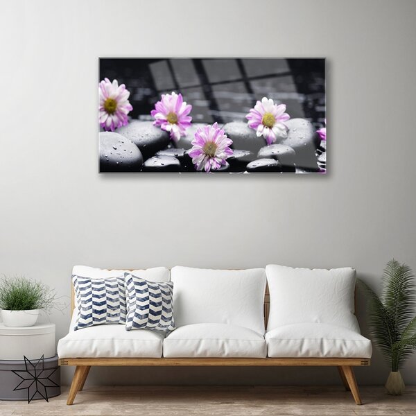 Quadro vetro Pianta di orchidea da fiore 100x50 cm 2 appendini