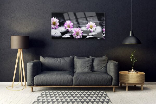 Quadro vetro Pianta di orchidea da fiore 100x50 cm 2 appendini