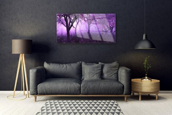 Quadro su vetro Alberi Natura Pianta 100x50 cm 2 appendini