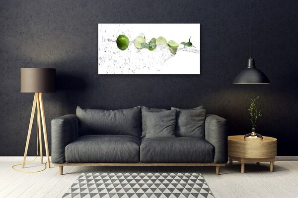 Quadro di vetro Cucina ad acqua di calce 100x50 cm 2 appendini