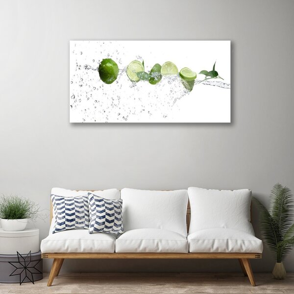 Quadro di vetro Cucina ad acqua di calce 100x50 cm 2 appendini