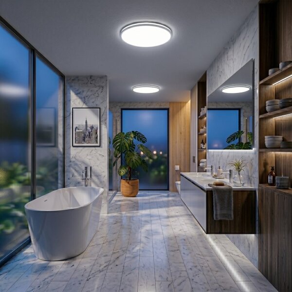 Plafoniera LED HUGO LED/21/32/42W/230V 3000/4000/6500K diametro 45 cm IP54 bianca