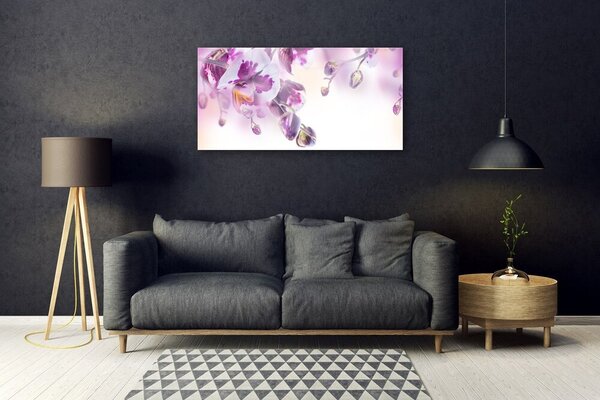 Quadro in vetro Fiori Pianta naturale 100x50 cm 2 appendini