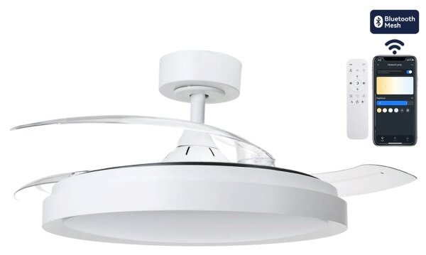 Aigostar-LED Ventilatore da soffitto dimmerabile LED/50W/230V 2700-6500K 106cm+telecomando bianco
