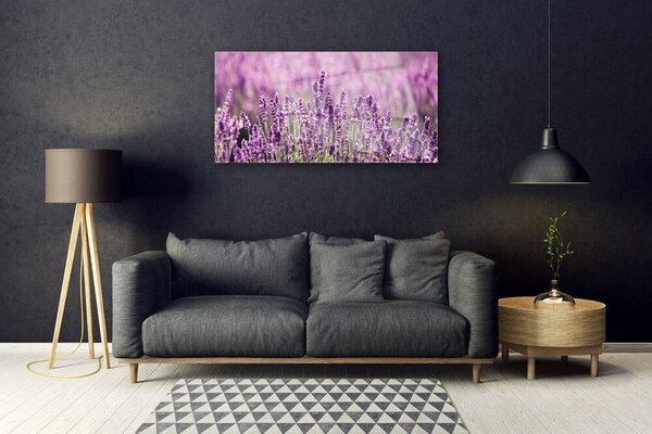 Quadro in vetro Fiori Pianta naturale 100x50 cm 2 appendini