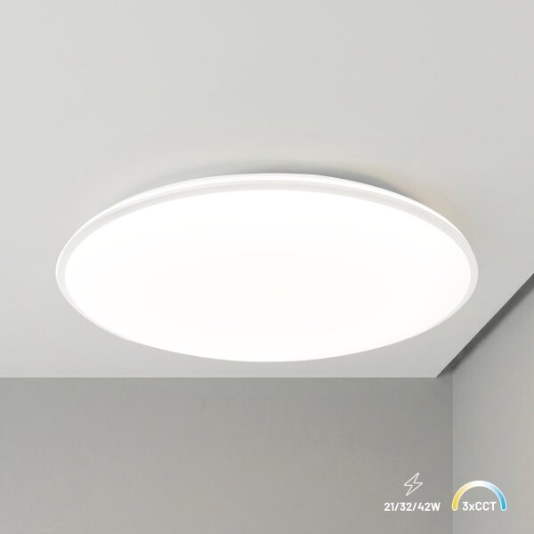Plafoniera LED HUGO LED/21/32/42W/230V 3000/4000/6500K diametro 45 cm IP54 bianca
