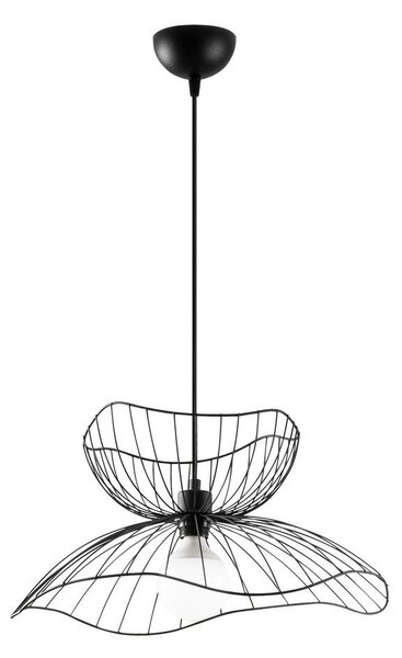 Lampadario nero con paralume in metallo ø 50 cm Farac – Opviq lights