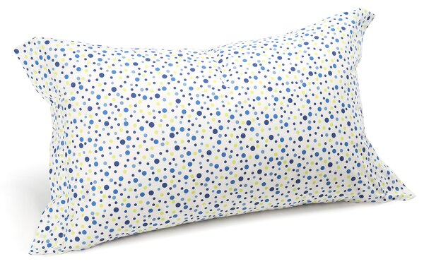 Coppia Federe In Cotone Pois Standard Caleffi Ragazza Blu Caleffi