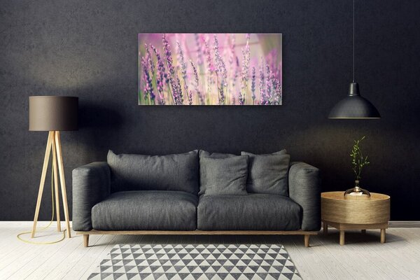 Quadro in vetro Fiori Pianta naturale 100x50 cm 2 appendini