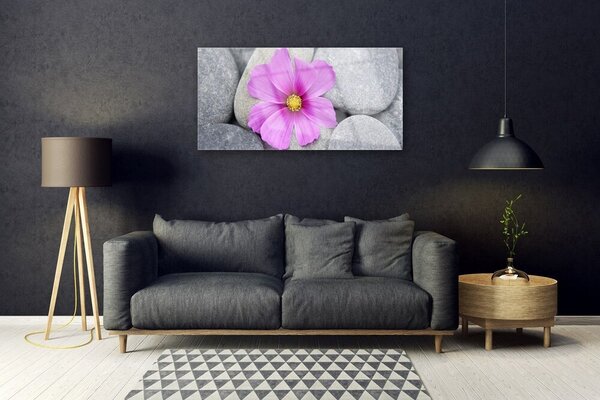 Quadro in vetro Pianta di fiori termali 100x50 cm 2 appendini