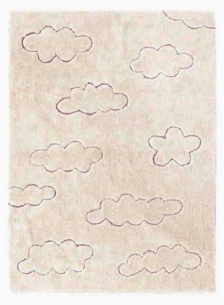 Tappeto per bambini fatto a mano con motivo in rilievo Clouds, lavabile