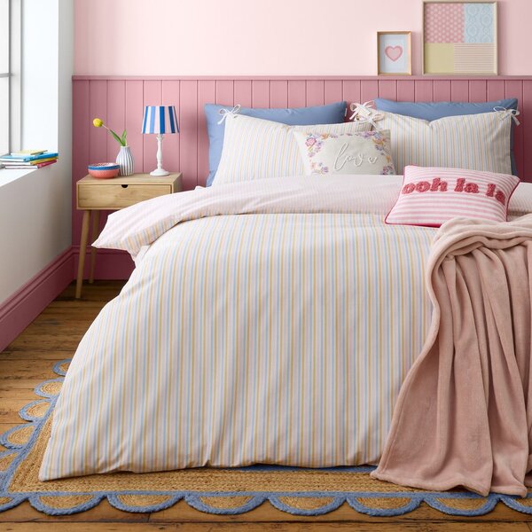 Biancheria da letto per letto matrimoniale 200x200 cm Brighton Stripe – Catherine Lansfield