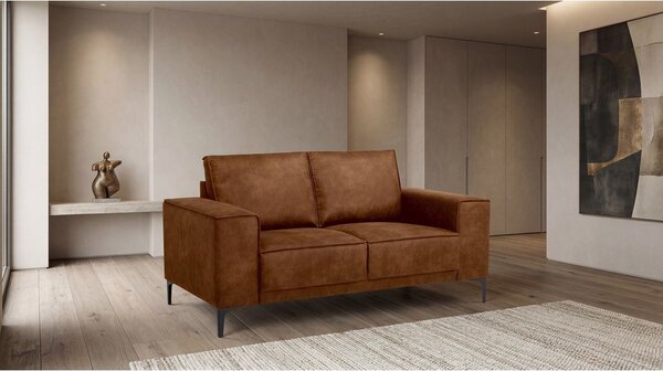 Divano marrone cognac con rivestimento in finta pelle 164 cm Copenhagen – Scandic