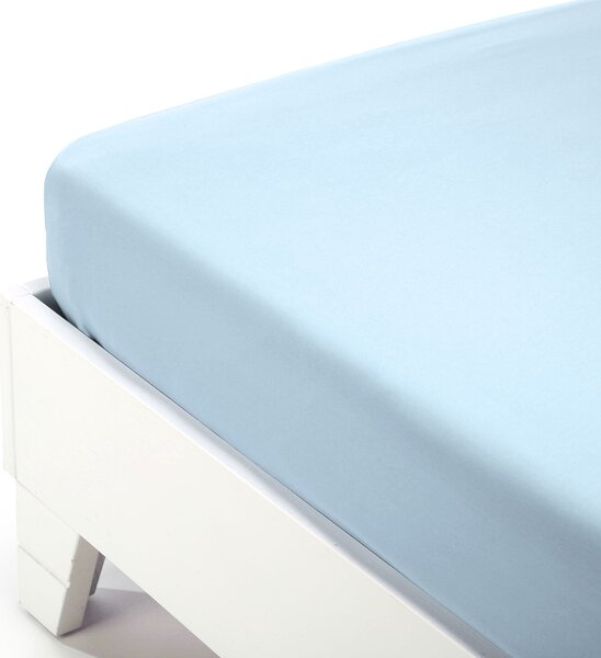 Lenzuolo Inferiore Singolo Azzurro Jersey Caleffi, In Jersey Di Cotone Caleffi