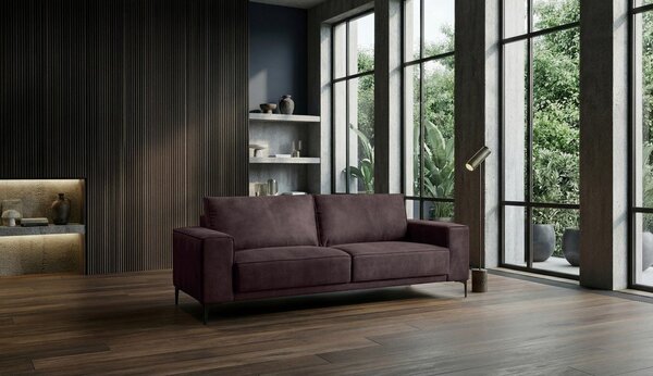 Divano marrone con rivestimento in finta pelle 224 cm Copenhagen – Scandic