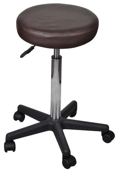 VidaXL Sgabelli da ufficio, 2 pezzi, marroni, 35,5 x 84 cm, ecopelle