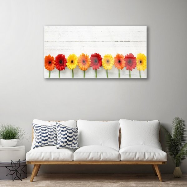 Quadro vetro Fiori Pianta naturale 100x50 cm 2 appendini