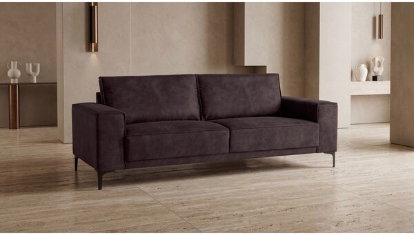 Divano marrone con rivestimento in finta pelle 224 cm Copenhagen – Scandic