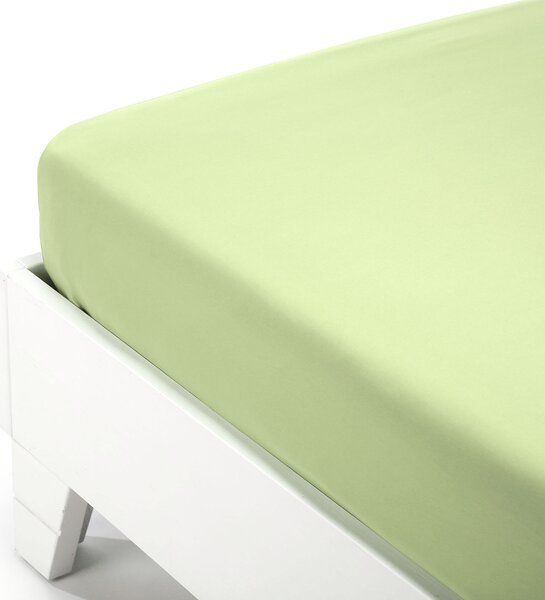 Lenzuolo Inferiore In Jersey Di Cotone Jersey Singolo Caleffi Tinta Unita Menta Caleffi