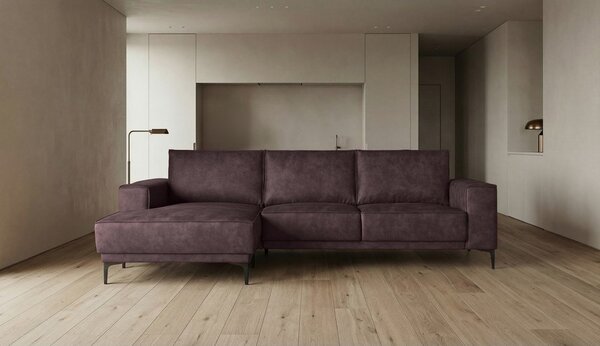 Divano angolare in similpelle marrone scuro (angolo sinistro) Copenhagen - Scandic
