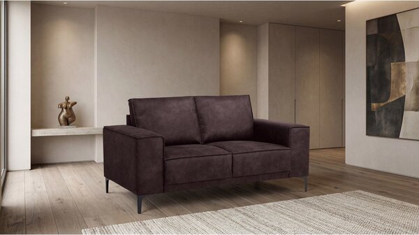 Divano marrone con rivestimento in finta pelle 164 cm Copenhagen – Scandic