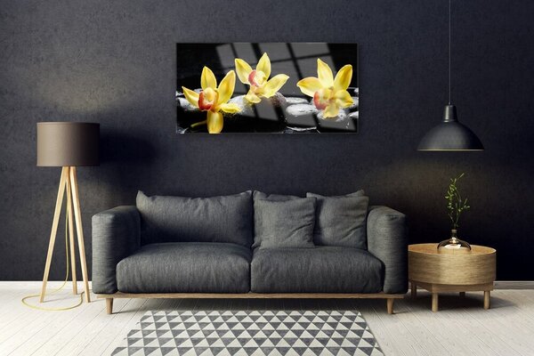 Quadro su vetro Pianta di orchidea da fiore 100x50 cm 2 appendini