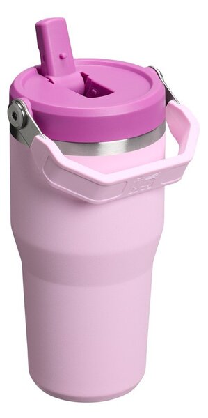 Borraccia termica rosa in acciaio inox 600 ml IceFlow™ Flip Straw 2.0 Cherry Blossom – Stanley