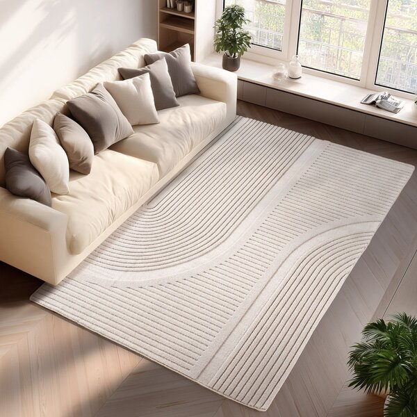 Tappeto color crema lavabile 120x170 cm Pompei 1612 – Ayyildiz Carpets