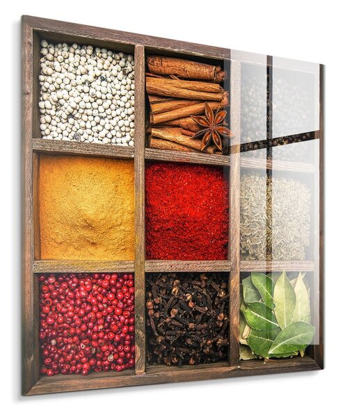 Dipinto su vetro 30x30 cm Spices Box – Styler