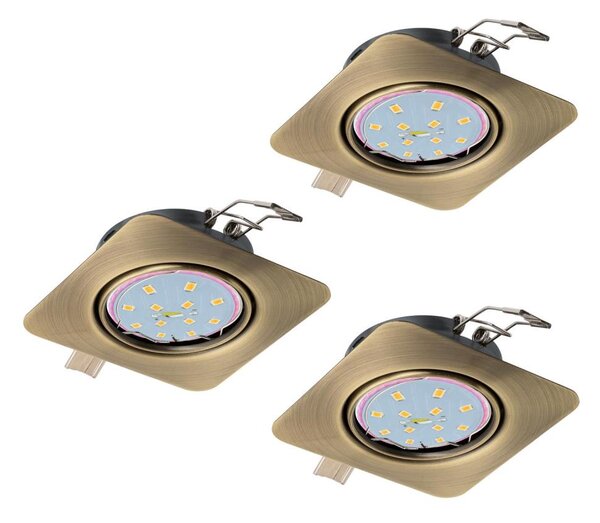 Eglo 94269 - Set di 3 faretti da incasso LED PENETO 3xGU10-LED/5W/230V