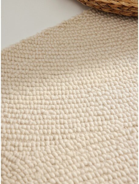 Passatoia colore naturale chiaro in lana tessuta a mano 80x200 cm Calmio – Hanse Home