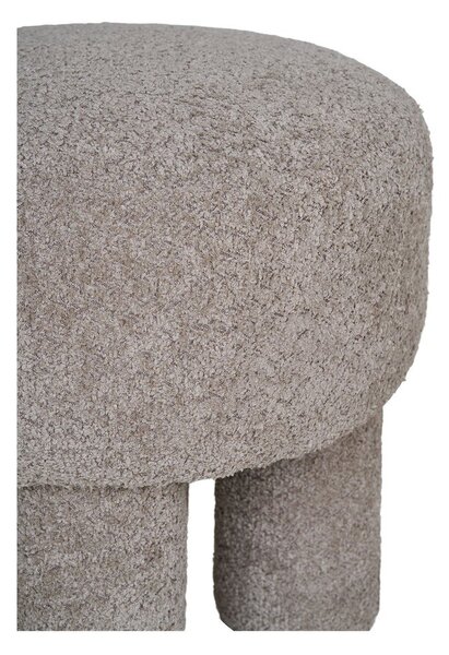 Sgabello grigio chiaro in tessuto bouclé Perth - House Nordic