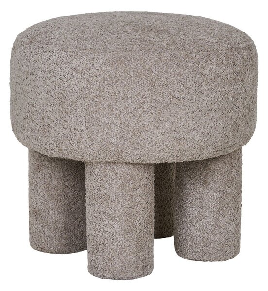 Sgabello grigio chiaro in tessuto bouclé Perth - House Nordic