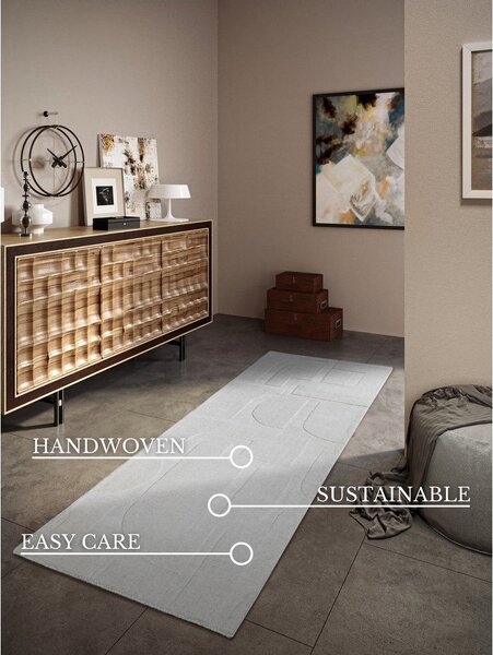 Passatoia color crema in lana intrecciata a mano 80x250 cm Alexis - Villeroy&Boch