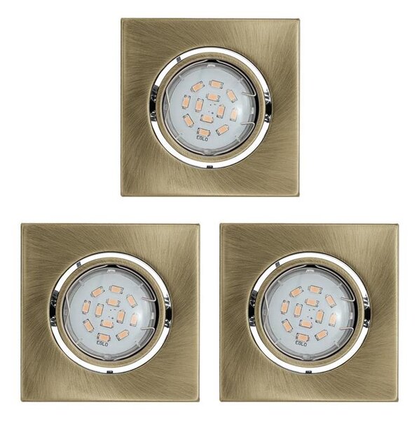 Eglo 93248 - Set da 3 faretti da incasso LED IGOA 3xGU10/5W/230V