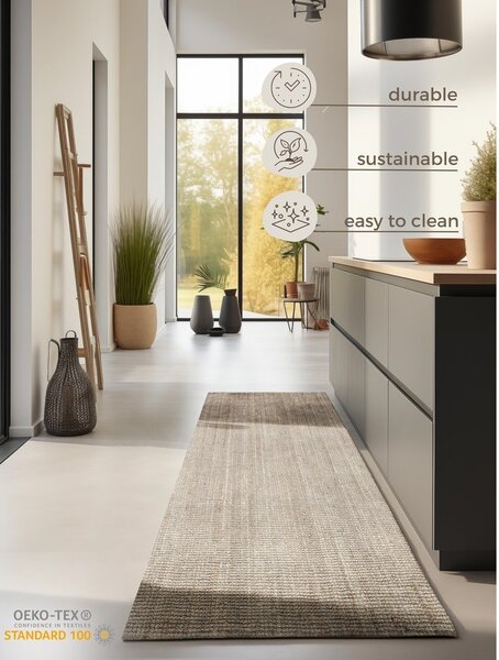 Passatoia color crema in iuta 80x200 cm Bouclé – Hanse Home