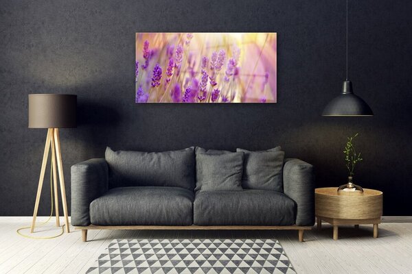 Quadro su vetro Fiori Pianta naturale 100x50 cm 2 appendini