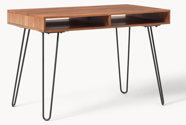 Scrivania in legno di mango e metallo Tova