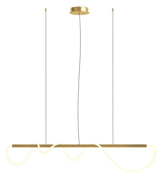 Lampadario A Sospensione Moderno Tau Alluminio Oro 1 Luce Led 30W