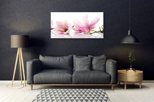 Quadro di vetro Fiori Pianta naturale 100x50 cm 2 appendini