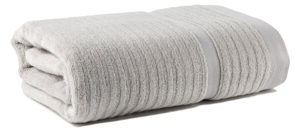 Telo Bagno In Cotone Stripe CM. 100x150 Spugnissima Tinta Unita Naturale Caleffi