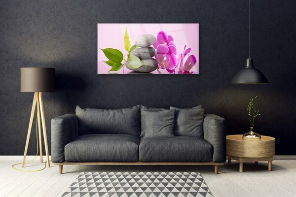 Quadro vetro Orchidea Fiori di orchidea 100x50 cm 2 appendini