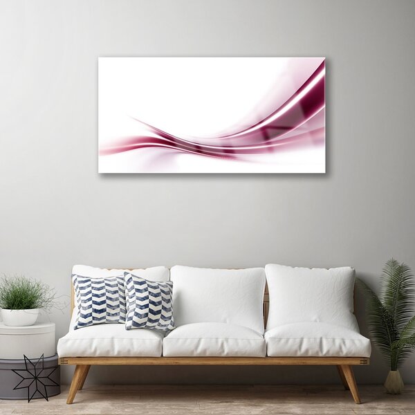 Quadro in vetro Arte delle onde astratte 100x50 cm 2 appendini