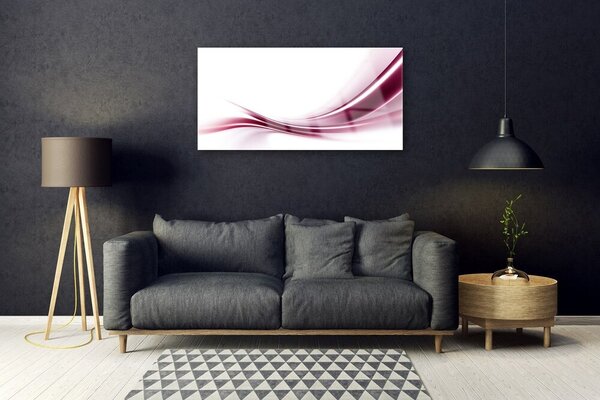 Quadro in vetro Arte delle onde astratte 100x50 cm 2 appendini