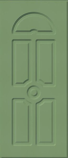 Pannello per porta d'ingresso P087 pellicolato PVC verde L 92 x H 210.5 cm, Sp 6 mm apertura reversibile