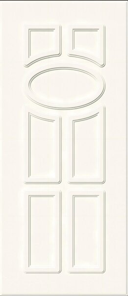 Pannello per porta d'ingresso P091 pellicolato PVC bianco L 92 x H 210.5 cm, Sp 6 mm apertura reversibile