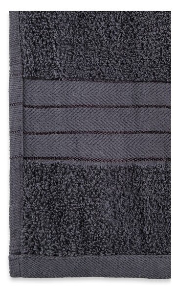 Set di 2 asciugamani in spugna di cotone antracite 70x140 cm - Good Morning