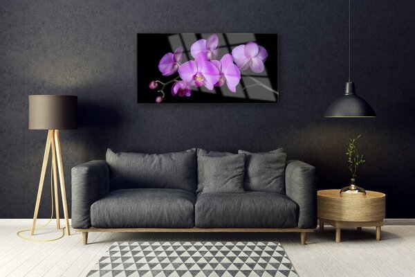 Quadro di vetro Orchidea Fiori di orchidea 100x50 cm 2 appendini