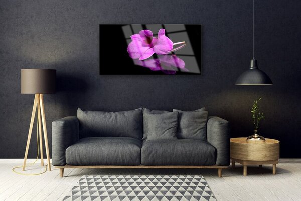 Quadro in vetro Natura morta di fiori 100x50 cm 2 appendini